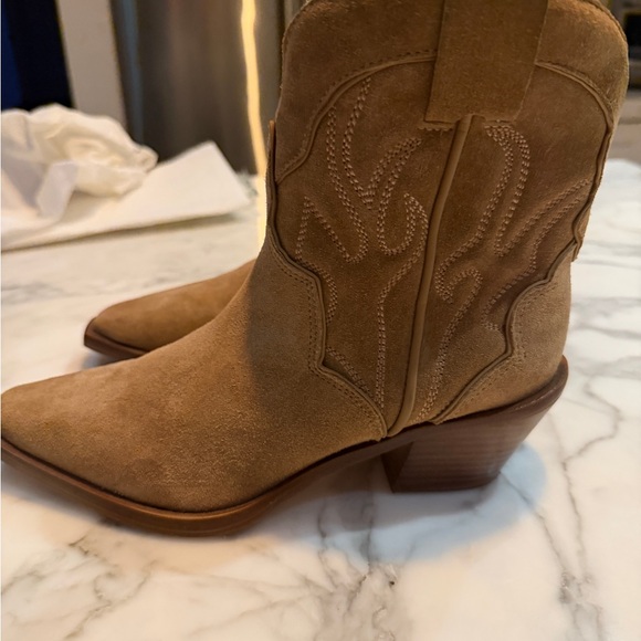 Reformation Camel Suede Ankle Booties - Picture 7 of 10